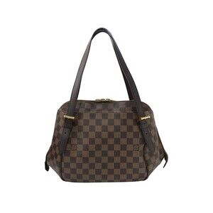 LOUIS VUITTON Belem Damier Ebene Brown Coated Canvas Handbag Classic